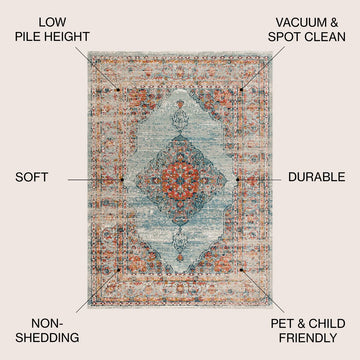 Cadiz Vintage Medallion Area Rug